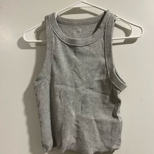 Aerie Gray Ribbed Women's Tank Top